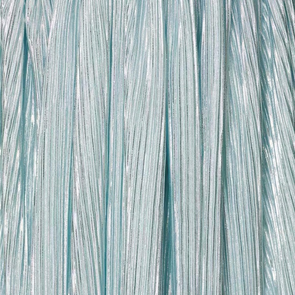 Lovers and Friends Small Ashley Gown in Dusty Blue Metallic - Picture 3 of 9